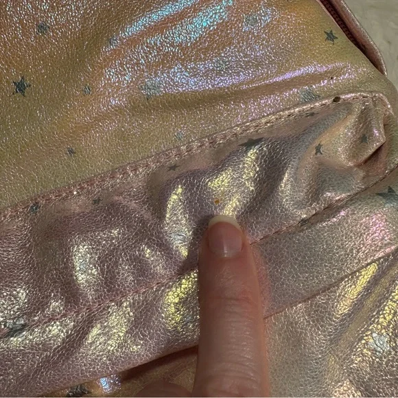 Dolls Kill • Iridescent Pastel Stars Mini Backpack - Picture 12 of 13